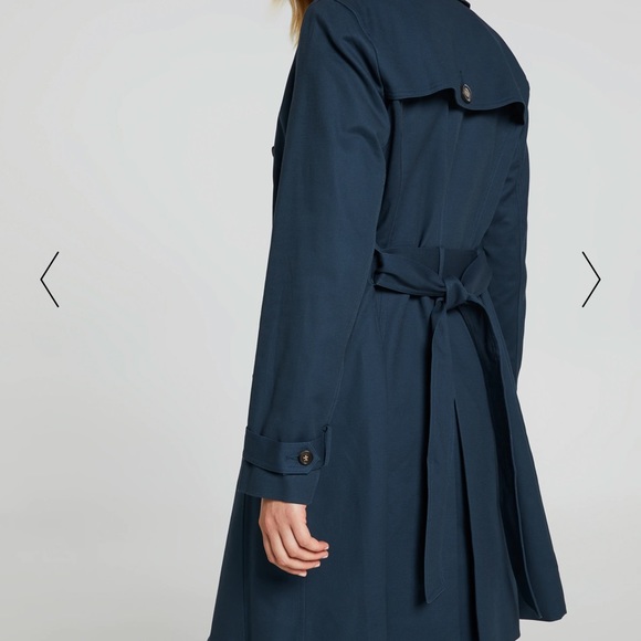 JACQUI-E Black Label Ashley Navy Trench - Picture 2 of 11